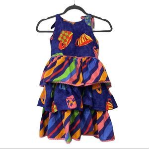 **Host Pick** Rococo Girls Sun‎ Dress Tiered Colorful Sz 6